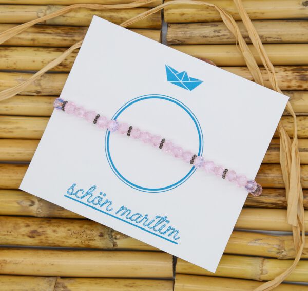 Glasschliff-Armband Rosa