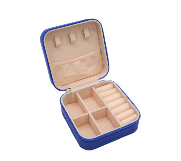 Schmuckbox PU Leder Dunkelblau – Bild 2