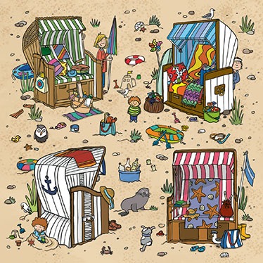 Untersetzer Strandkörbe