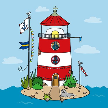 Untersetzer Leuchtturm