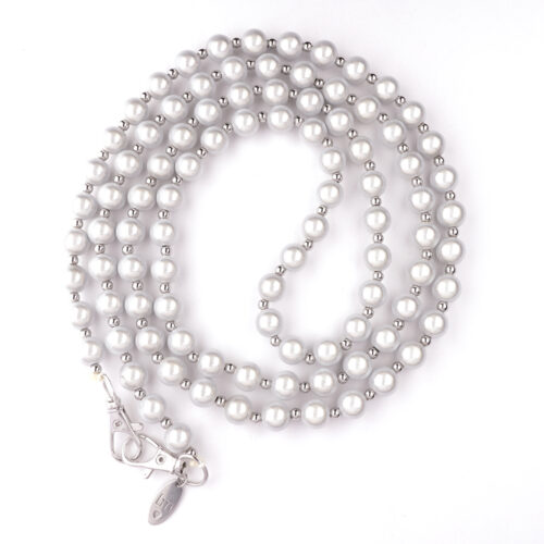 Handykette Galaxy Pearls, silber 10mm