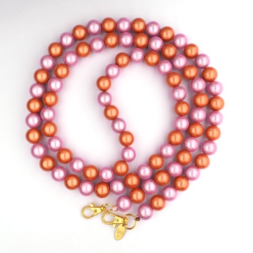 Handykette Galaxy Pearls, rosa lachs