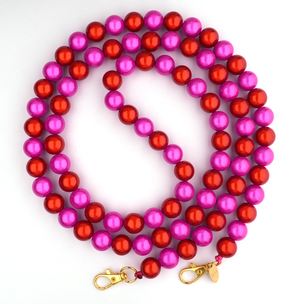 Handykette Galaxy Pearls, rot fuchsia